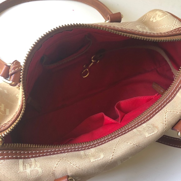 Tan Dooney and Bourke monogram shoulder bag purse - Picture 5 of 6